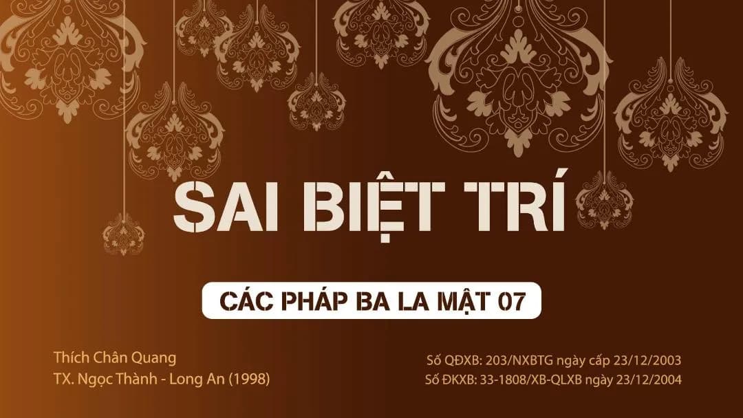 Trí Tuệ Ba La Mật (Sai Biệt Trí)