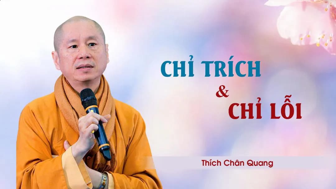 Chỉ Trích Và Chỉ Lỗi