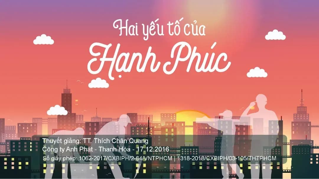 Hai Yếu Tố Của Hạnh Phúc