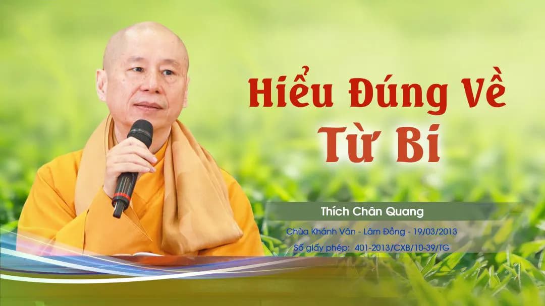 Hiểu Đúng Về Từ Bi