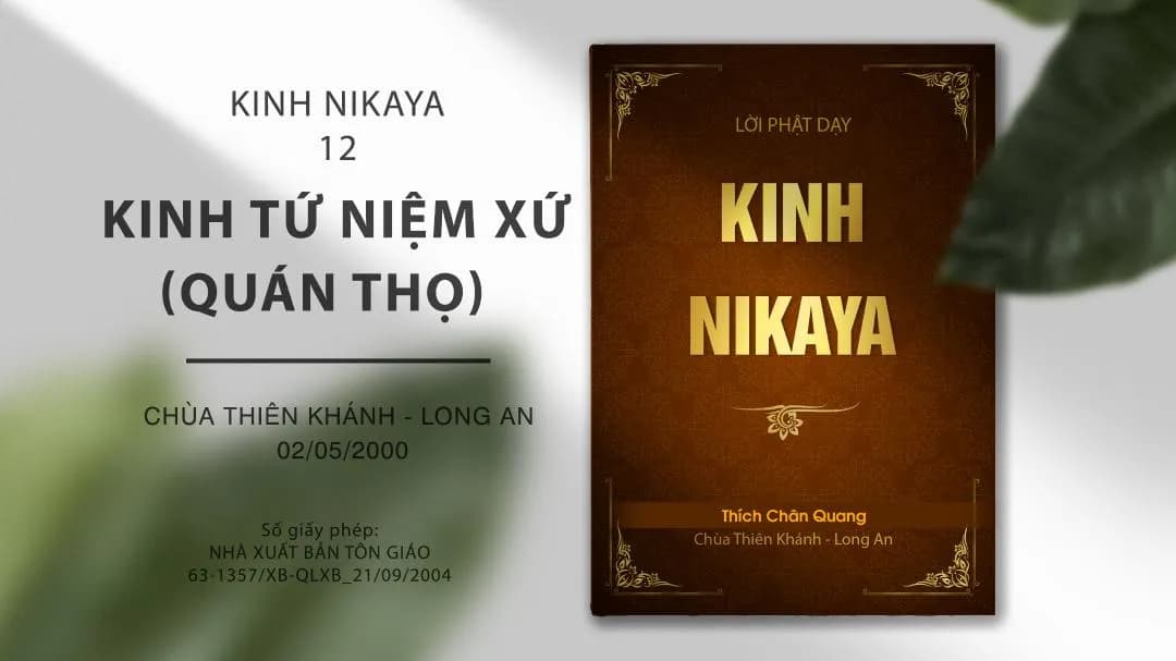 Kinh Nikaya 12 - Kinh Tứ Niệm Xứ(Quán Thọ)